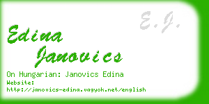 edina janovics business card
